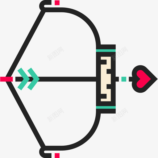 弓箭(1)svg_新图网 https://ixintu.com 弓箭(1) 情人节 简约 多色 可爱 精美 扁平