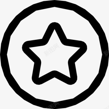 星星圆圈最爱图标图标