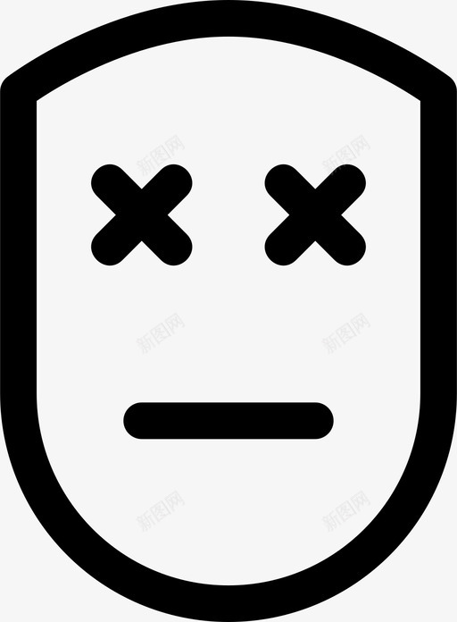 表情死亡情绪图标svg_新图网 https://ixintu.com 人类 情绪 无表情 死亡 沉默 表情 表情表情