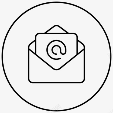 电子邮件附件信封文件图标图标