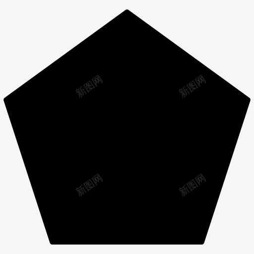 五边形几何形状实心图标svg_新图网 https://ixintu.com 五边形 几何形状实心