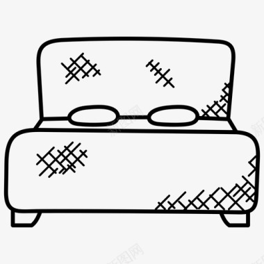 床卧室放松图标图标