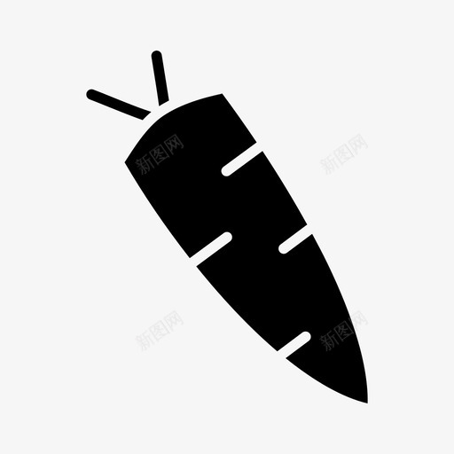 胡萝卜农场园艺图标svg_新图网 https://ixintu.com 农场 园艺 植物 胡萝卜