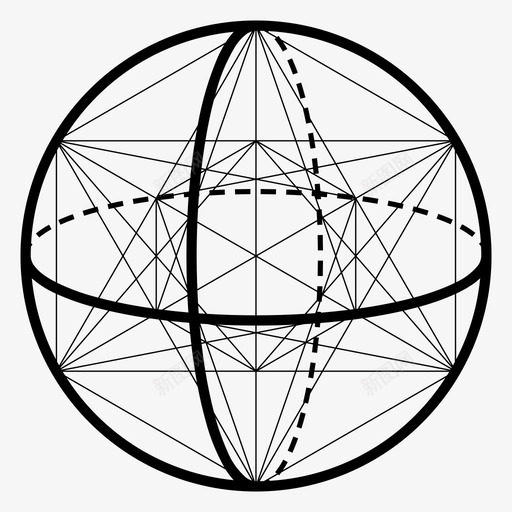 球体圆形几何学图标svg_新图网 https://ixintu.com 几何学 圆形 球体 神圣的几何学 虚空