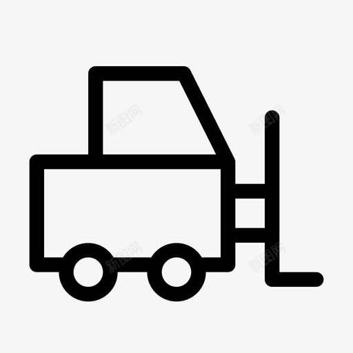 叉车货物工业图标svg_新图网 https://ixintu.com 仓储 包装输送线 叉车 工业 物流 货物