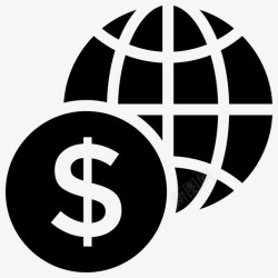 国际金融世界货币全球经济国际金融图标高清图片