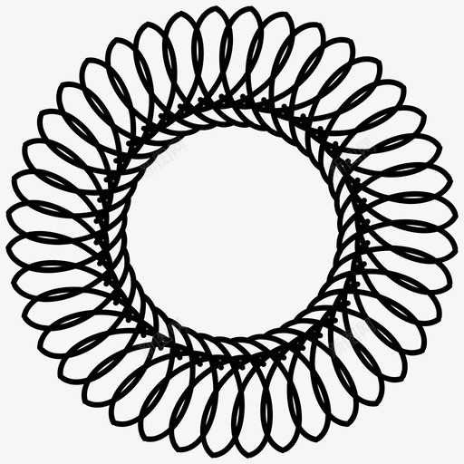 吉洛切圆装饰图标svg_新图网 https://ixintu.com 元素 吉洛切 吉洛切元素10 圆 对称 螺旋图 装饰