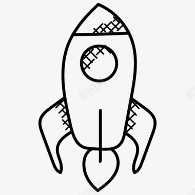 太空探索飞行火箭火箭发射图标图标