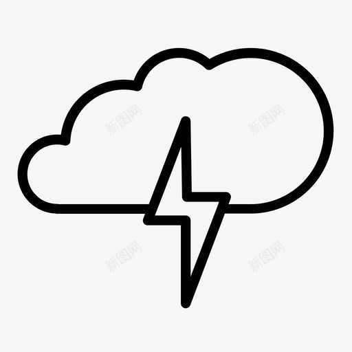 雷电云闪电图标svg_新图网 https://ixintu.com 云 天气 天气图标 闪电 雷电 风暴