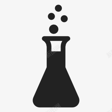 化学玻璃化学烧瓶锥形烧瓶图标图标