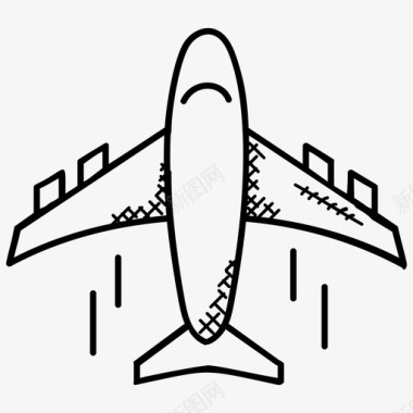 飞机出发银行和金融涂鸦图标图标