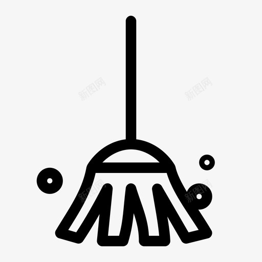 扫帚杂务清洁图标svg_新图网 https://ixintu.com 扫帚 杂务 清洁 清洗