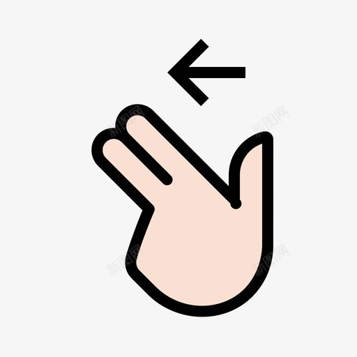 two finger swipe left 02svg_新图网 https://ixintu.com two finger swipe left 02