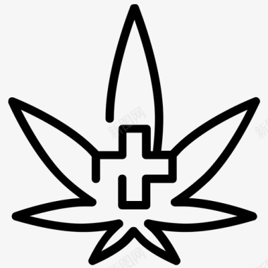 医用大麻药用大麻图标图标