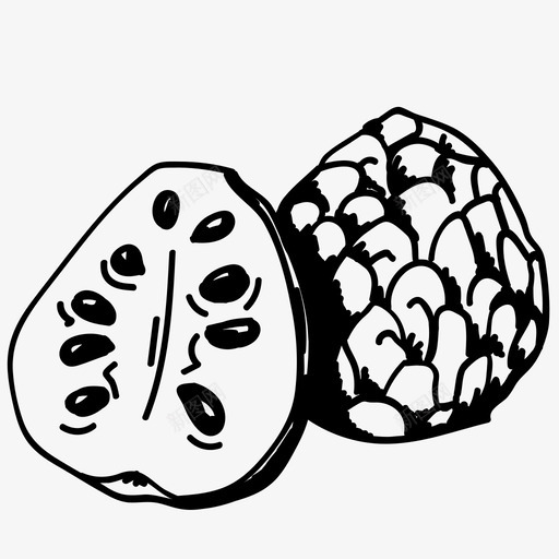 樱桃树食品水果图标svg_新图网 https://ixintu.com 手绘 樱桃树 水果 食品