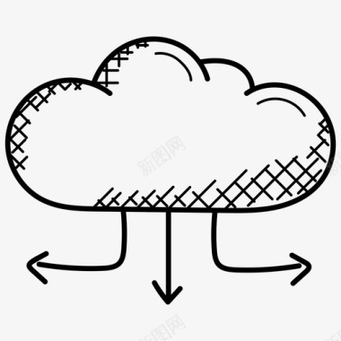 云网络云计算网络云托管服务器图标图标