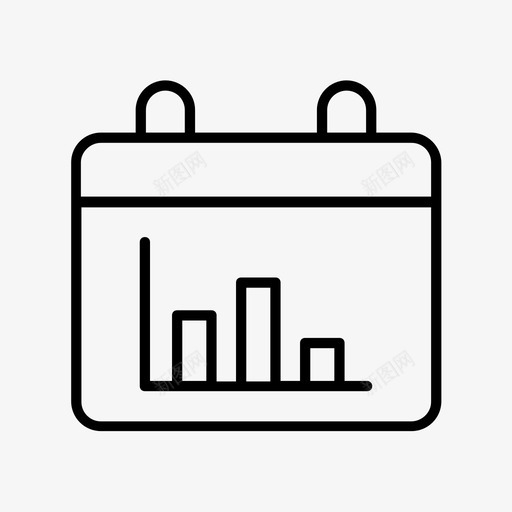 日历条形图日期图标svg_新图网 https://ixintu.com 图表第2卷 日历 日期 条形图