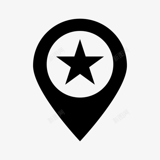 别针星星图标svg_新图网 https://ixintu.com 别针 星星