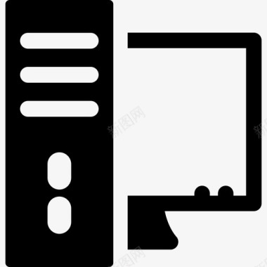 屏幕和电脑塔技术搜索引擎优化和发展图标图标