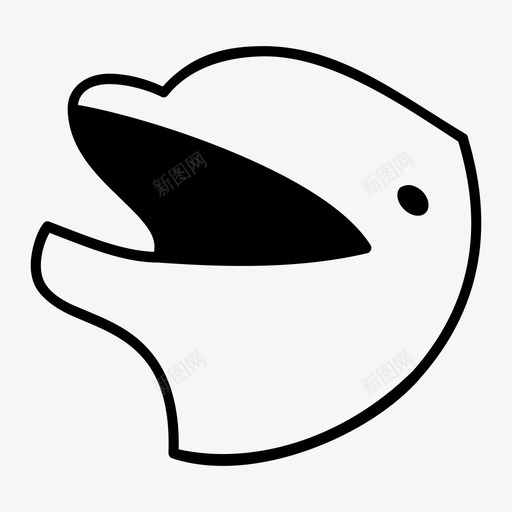海豚动物鱼图标svg_新图网 https://ixintu.com 动物 夏天 海洋 海豚 鱼