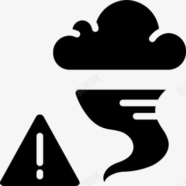 龙卷风警告天气图标图标