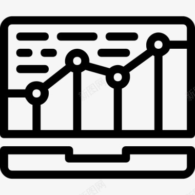 营销统计分析笔记本电脑图标图标
