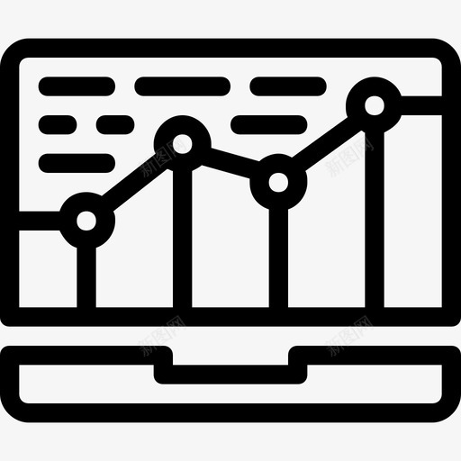 营销统计分析笔记本电脑图标svg_新图网 https://ixintu.com 分析 在线 监控 笔记本电脑 营销统计