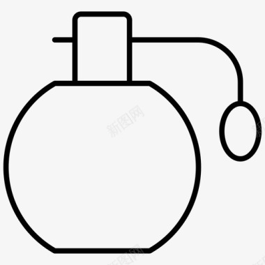香水香水瓶喷雾器图标图标