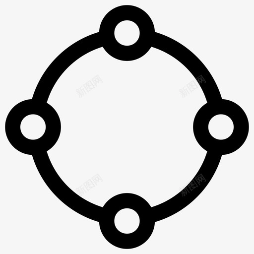 网络连接分子图标svg_新图网 https://ixintu.com 分子 网络 连接