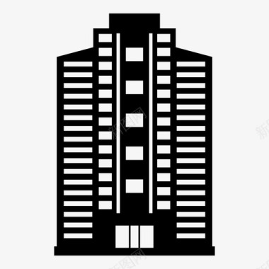城市办公楼建筑图标图标