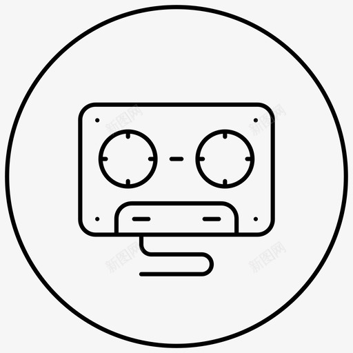 盒式磁带娱乐音乐图标svg_新图网 https://ixintu.com 唱片 娱乐 盒式磁带 音乐 音乐图标细圆