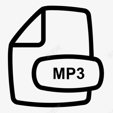 mp3文件格式文档扩展名图标图标