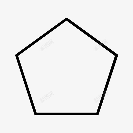 几何学五边形多边形图标svg_新图网 https://ixintu.com 五边形 几何学 多边形 数学 正方形 规则