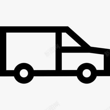 小型货车货物交货图标图标