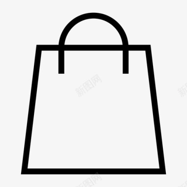 购物袋费用融资图标图标