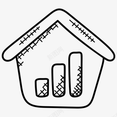 属性图图表报告房屋价值图标图标