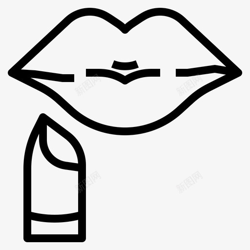 口红化妆品化妆图标svg_新图网 https://ixintu.com 化妆 化妆品 口红 嘴