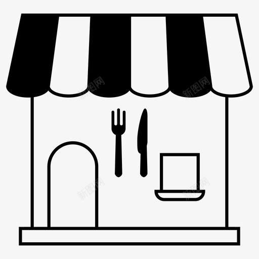 餐厅城市晚餐图标svg_新图网 https://ixintu.com 午餐 城市 晚餐 食物 餐厅