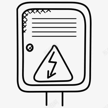 电压警告警告电气标志图标图标
