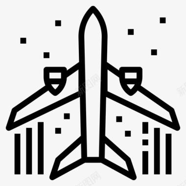 飞机物流航运图标图标