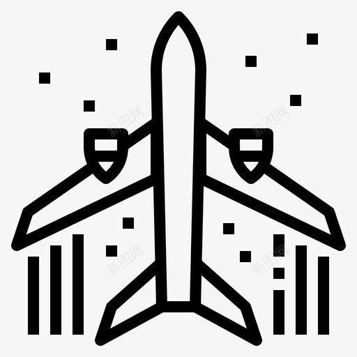 飞机物流航运图标svg_新图网 https://ixintu.com 物流 航运 运输 飞机