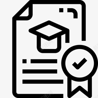 证书文件教育图标图标