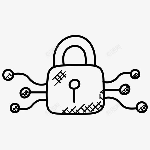 网络安全键盘数字键盘图标svg_新图网 https://ixintu.com 安全涂鸦图标 密码保护 数字键盘 网络安全 键盘 需要密码