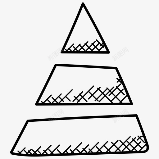 金字塔金字塔图结构图标svg_新图网 https://ixintu.com 三角 三角形图案 结构 金字塔 金字塔图 项目管理涂鸦图标