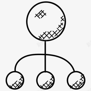 层次结构网络模型组织结构图图标图标