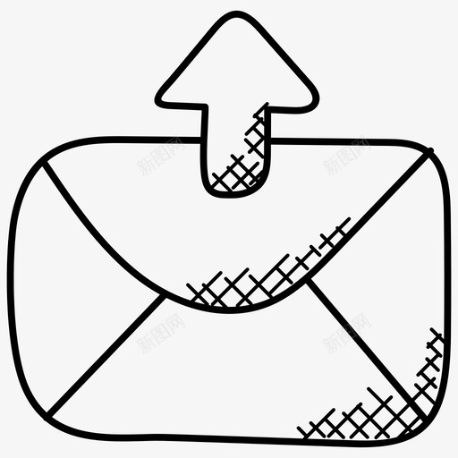 发件箱电子邮件发送的电子邮件图标svg_新图网 https://ixintu.com 发件箱 发送的电子邮件 电子邮件 通信涂鸦图标 邮箱
