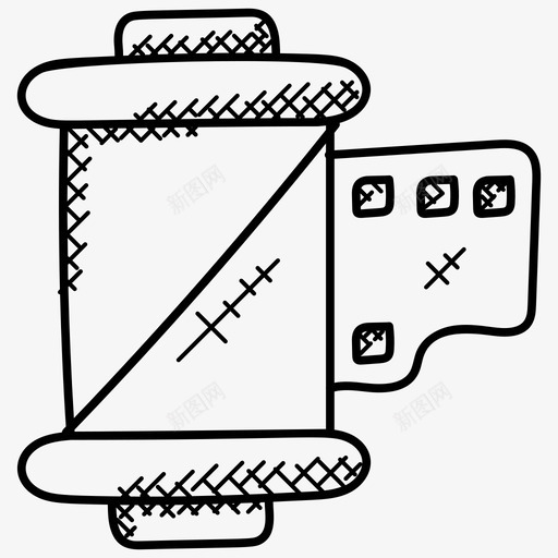 胶卷盒胶卷媒体涂鸦图标svg_新图网 https://ixintu.com 媒体涂鸦图标 胶卷 胶卷盒