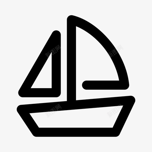 帆船游船海上图标svg_新图网 https://ixintu.com 帆船 海上 游船 游艇 船