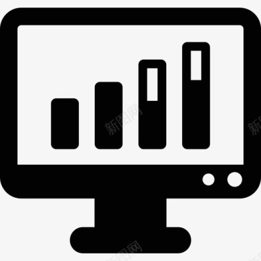 屏幕技术响应式网络的统计信息图标图标