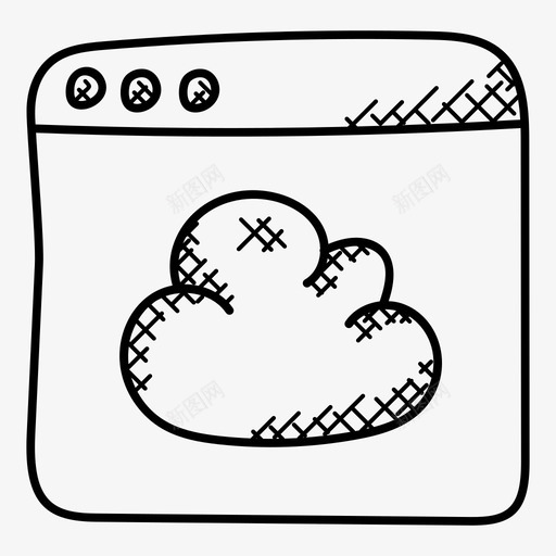 在线云存储云备份云计算图标svg_新图网 https://ixintu.com 云备份 云计算 云驱动 在线云存储 数据中心 网络托管涂鸦图标